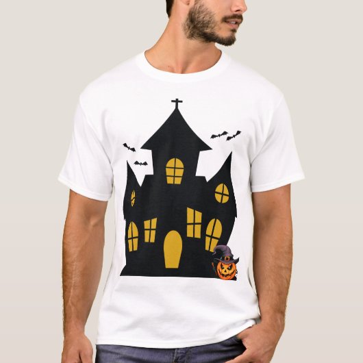 Minimalistische Halloween vakantie T-shirt (Voorkant)
