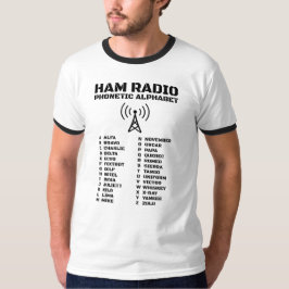 Minimalistische Ham Radio NAVO Alfabet T-shirt