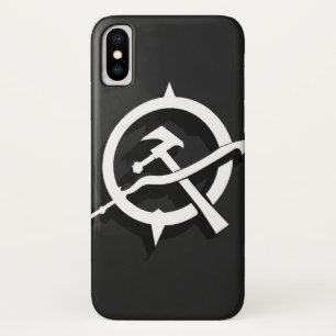 Minimalistische hamer en sikkel - Zwart en wit Case-Mate iPhone Case