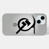Minimalistische hamer en sikkel - Zwart & Wit Case-Mate iPhone Case (Achterkant (horizontaal))