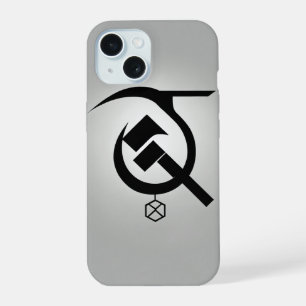 Minimalistische hamer en sikkel - Zwart & Wit iPhone 15 Case