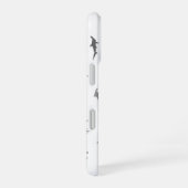 Minimalistische hamerhaai hamerhaai patroon iPhone 16 hoesje (Rechterkant)