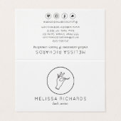 Minimalistische hand en as Logo Aftercare Visitekaartje (Buitenkant ongevouwen)