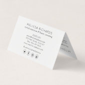 Minimalistische hand en as Logo Aftercare Visitekaartje (Achterkant)