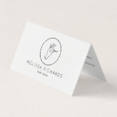 Minimalistische hand en as Logo Aftercare Visitekaartje (Voorkant)