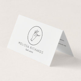 Minimalistische hand en as Logo Aftercare Visitekaartje
