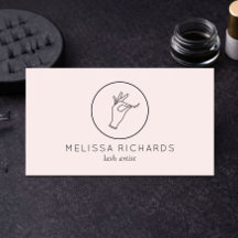 Minimalistische Hand- en wimperlogo Make-upartiest