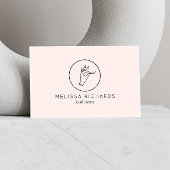 Minimalistische Hand en Wimpers Logo Make-up Artie Visitekaartje