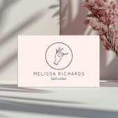 Minimalistische Hand en Wimpers Logo Make-up Artie Visitekaartje