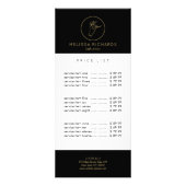 Minimalistische hand en wimpers Logo Zwart/Goud Reclamekaart (Voorkant)