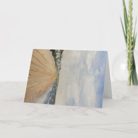 Minimalistische hand geschilderd, waterkleur, stra notitiekaartje (Voorkant)