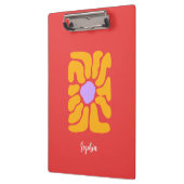 Minimalistische hand getekend Boho Flower Klembord (Links)