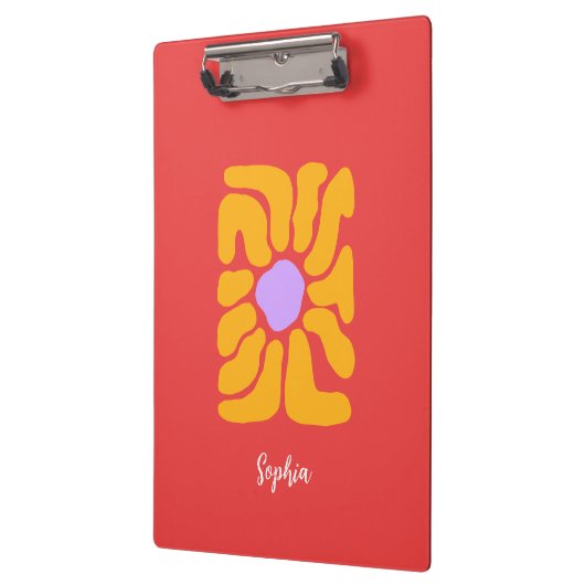 Minimalistische hand getekend Boho Flower Klembord (Links)