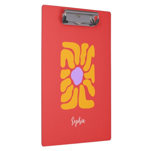 Minimalistische hand getekend Boho Flower Klembord (Rechts)