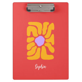 Minimalistische hand getekend Boho Flower Klembord