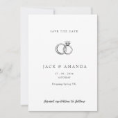 Minimalistische hand getekend Script Wedding opsla Save The Date (Voorkant)