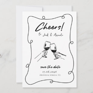 Minimalistische hand getekend Script Wedding opsla Save The Date