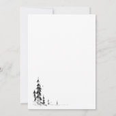 Minimalistische hand getrokken berg bruiloft kaart (Achterkant)