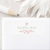 Minimalistische hand getrokken boog kerst terug etiket (Insitu)