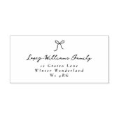 Minimalistische hand getrokken boog kerstadres rubberstempel (Afrduk)