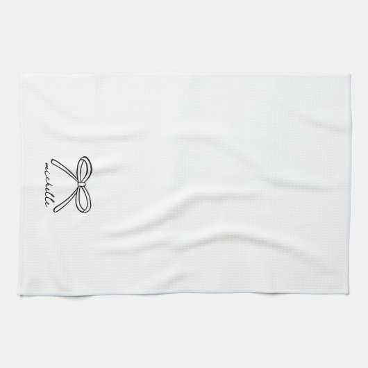 Minimalistische hand getrokken boognaam theedoek (Horizontaal)