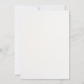 Minimalistische hand getrokken eettafel vrijgezell kaart (Achterkant)