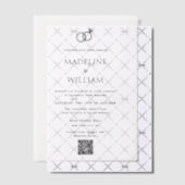 Minimalistische hand getrokken ringen QR code brui Vellum Uitnodigingen (Offset (Uitnodiging))