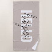 Minimalistische handdoek met aangepaste naam | Hal (Voorkant)