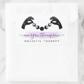 Minimalistische handen en bewegingsfase massage Re Rechthoekige Sticker (Tas)