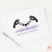 Minimalistische handen en bewegingsfase massage Re Rechthoekige Sticker (Envelop)