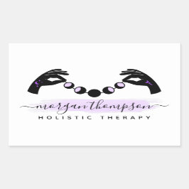 Minimalistische handen en bewegingsfase massage Re Rechthoekige Sticker