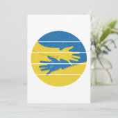 Minimalistische handen ondersteunen Oekraïne, spar Bedankkaart (Staand voorkant)