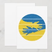 Minimalistische handen ondersteunen Oekraïne, spar Bedankkaart (Voorkant / Achterkant)