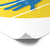 Minimalistische handen ondersteunen Oekraïne, spar Poster (Hoek)