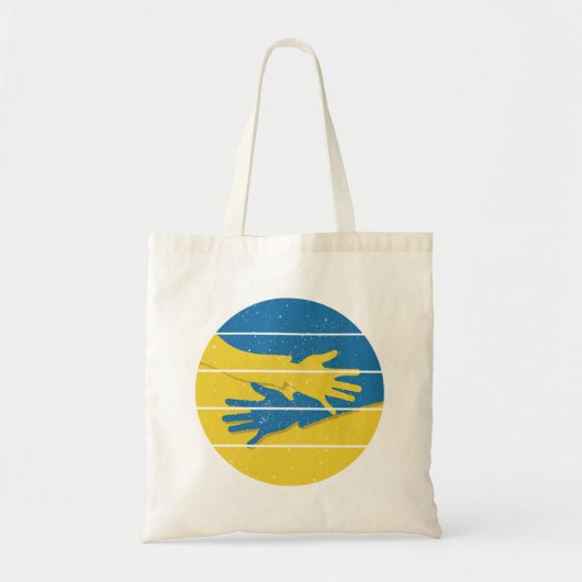Minimalistische handen ondersteunen Oekraïne, spar Tote Bag (Voorkant)
