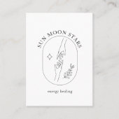 Minimalistische handen, ster, bladkunst visitekaartje (Voorkant)
