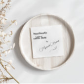 Minimalistische handgemaakt met liefde dank u informatiekaartje