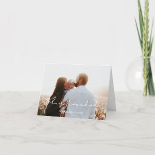 Minimalistische handgeschreven foto Feliz Navidad Feestdagen Kaart