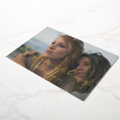 Minimalistische Handgeschreven Gelukkig Alles Foto Folie Feestdagenkaart (Gedraaid)