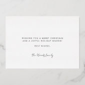 Minimalistische Handgeschreven Gelukkig Alles Foto Folie Feestdagenkaart (Achterkant)