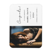 Minimalistische handgeschreven graten afstuderen f magneet (Verticaal)