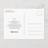 Minimalistische handgeschreven Hi drie nieuwe baby Briefkaart (Achterkant)
