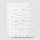 Minimalistische handgeschreven huwelijksbrief vellum uitnodigingen (Offset (Uitnodiging))