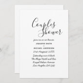 Minimalistische handgeschreven koppel bruisfeest w kaart (Voorkant / Achterkant)