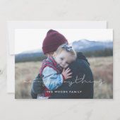 Minimalistische handgeschreven Merry Everything Fo Feestdagenkaart (Voorkant)