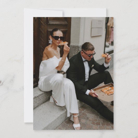 Minimalistische handgeschreven niets bijzonders ge kaart (Achterkant)