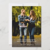 Minimalistische handgeschreven save the date (Achterkant)