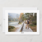 Minimalistische handgeschreven script multi foto v feestdagenkaart (Achterkant)