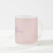 Minimalistische Handgeschreven Script Naam Roos Go Matglas Koffiemok (Voorkant rechts)