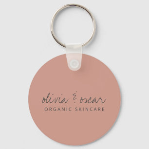 Minimalistische Handgeschreven Script Stof Roze Za Sleutelhanger